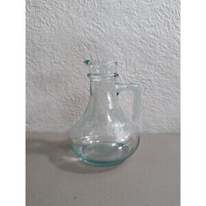 Antique Italian Vetreria Etrusca 30 VE A 580 ml Clear / Green‎ Glass Bottle.